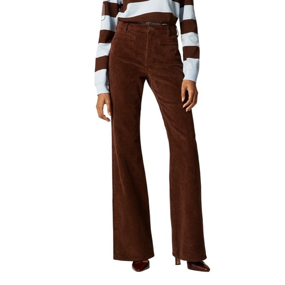 J.Crew Pants - J.Crew Brown Corduroy Flare Leg Pants High Rise Womens Size 30 $158 NWT Flaw‎
